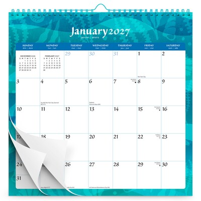 2027 BrownTrout Seaside Currents 12 x 12 Monthly Calendar (9798330712809)