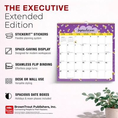 2027 BrownTrout Busy Bees 12" x 12" Monthly Calendar (9798330712786)