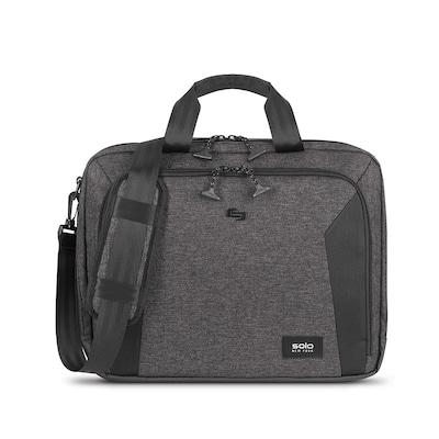Solo New York Voyage Briefcase, Gray/Black (NOM301-10U4)