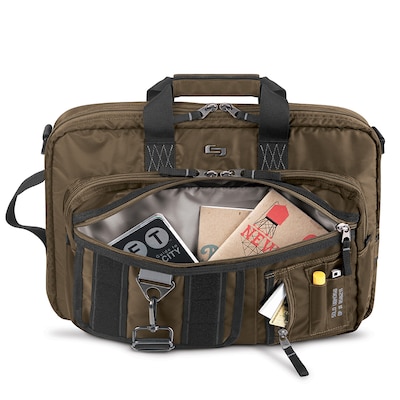 Solo New York Zone Hybrid Briefcase Backpack, Brown (UBN350-3U2)