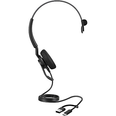 Jabra Engage 40 Noise Canceling Mono Computer On Ear Headset, USB-C, UC Certified (4093-419-269-01)