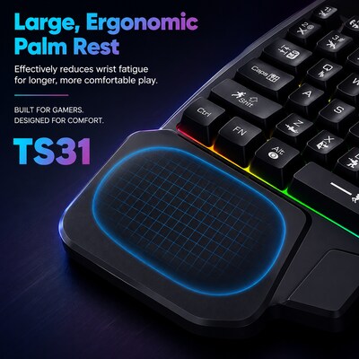 SaharaCase Ultima Wired Ergonomic Gaming Number Pad, Black (KB24)