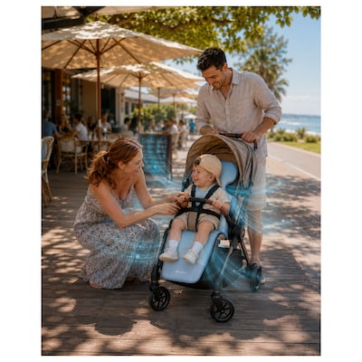 Unilove Smart Stroller Cooling Mat, Mist Grey (UNI-CAMG)