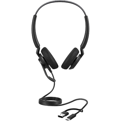 Jabra Engage 40 Noise Canceling Stereo Computer On Ear Headset, USB-C, MS Certified (4099-413-269-01)