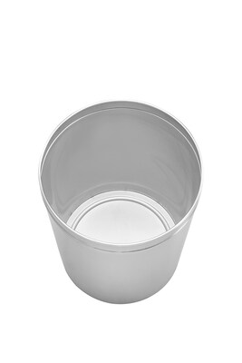 Alpine Industries Stainless Steel Trash Can with Open Lid, 50 Gallon, Silver (ALP475-50)