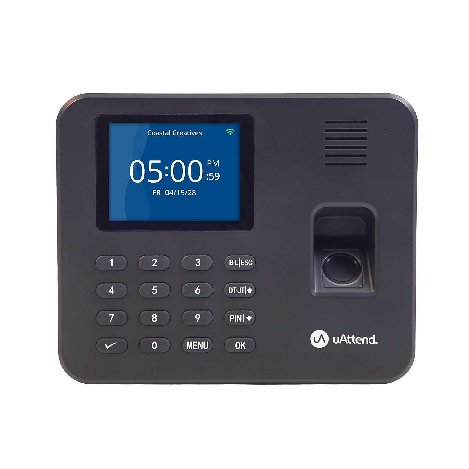 uAttend RE2000 Fingerprint Time Clock System, Black (RE2000)