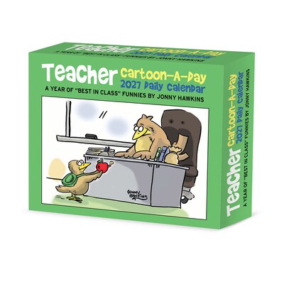 2027 Willow Creek Teacher Cartoon-A-Day by Jonny Hawkins 6.2 x 5.4 Day-to-Day Calendar (65778)