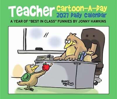 2027 Willow Creek Teacher Cartoon-A-Day by Jonny Hawkins 6.2" x 5.4" Day-to-Day Calendar (65778)