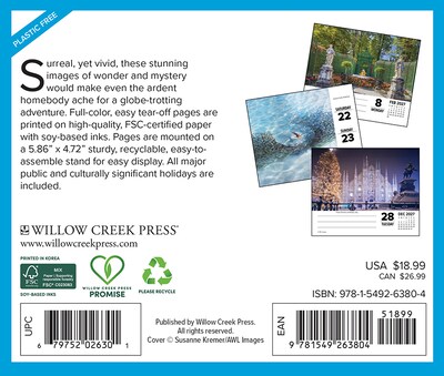 2027 Willow Creek Travel Junkie 6.2 x 5.4 Day-to-Day Calendar (63804)
