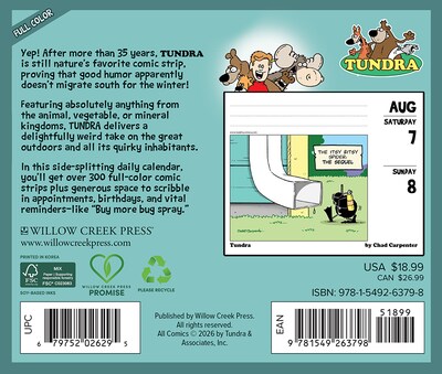 2027 Willow Creek Tundra 6.2 x 5.4 Day-to-Day Calendar (63798)