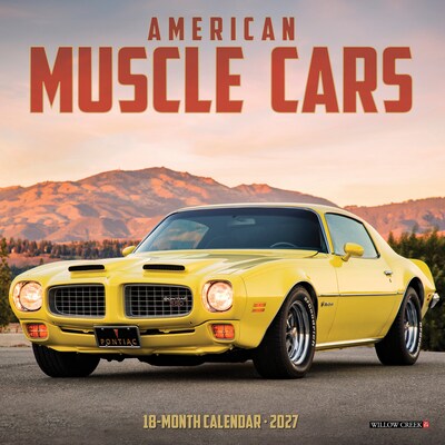2027 Willow Creek American Muscle Cars 7 x 7 Monthly Wall Calendar (63873)