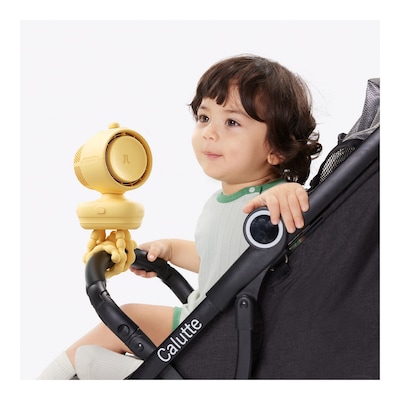 JisuLife Stroller Fan Life3-Quadpod, Yellow (FSL03EOYW)
