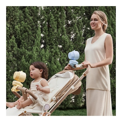 JisuLife Stroller Fan Life3-Quadpod, Yellow (FSL03EOYW)