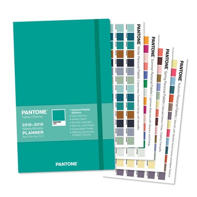 2018-2019 Brown Trout 8.5 x 5.375 Compact 16-Month Weekly Fashion Planner, Pantone, Aqua Blue (978-1-9754-0428-4)