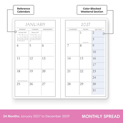 2027 Blue Sky Jessie James Decker 3.62 x 6.12 Calendar Year Monthly Standard Planner Cover, Lemons (164172)