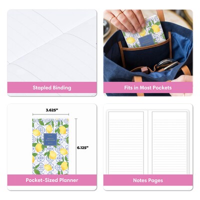 2027 Blue Sky Jessie James Decker 3.62" x 6.12" Calendar Year Monthly Standard Planner Cover, Lemons (164172)