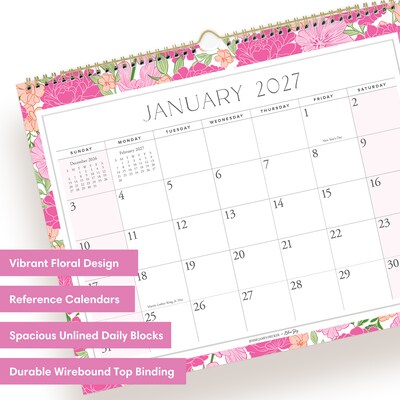 2027 Blue Sky Jessie James Decker Monthly Wall Calendar, Floral (162626)