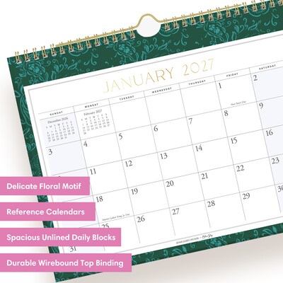 2027 Blue Sky Jessie James Decker Monthly Wall Calendar, Vanita Green (164167)