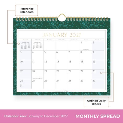 2027 Blue Sky Jessie James Decker Monthly Wall Calendar, Vanita Green (164167)