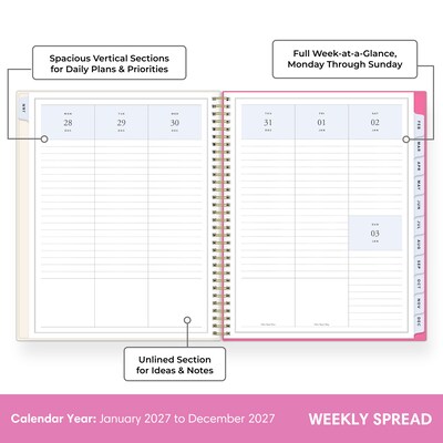 2027 Blue Sky Jessie James Decker 8.5 x 11 Calendar Year Weekly & Monthly Standard Planner Cover, Amore (164176)