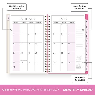 2027 Blue Sky Jessie James Decker 5" x 8" Calendar Year Weekly & Monthly Standard Planner Cover, Amore (164177)