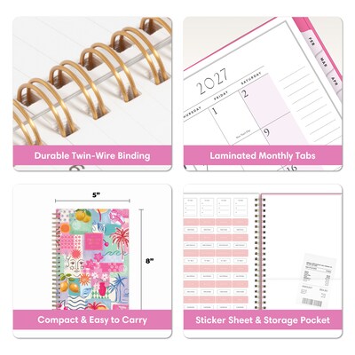 2027 Blue Sky Jessie James Decker 5" x 8" Calendar Year Weekly & Monthly Standard Planner Cover, Amore (164177)
