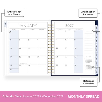 2027 Blue Sky Jessie James Decker 8" x 10" Calendar Year Daily Standard Planner Cover, Floral (164175)