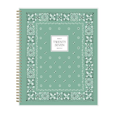 2027 Blue Sky Jessie James Decker 8.5 x 11 Calendar Year Weekly & Monthly Standard Planner Cover, Green Ole (162649)
