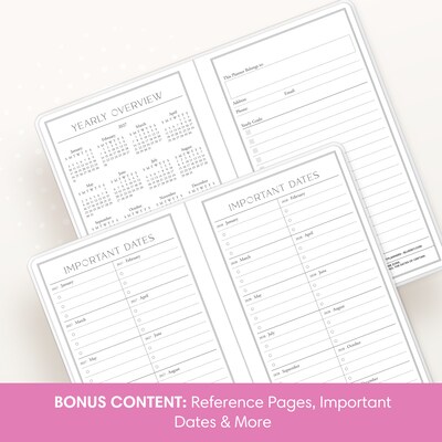 2027 Blue Sky Jessie James Decker 3.62" x 6.12" Calendar Year Monthly Standard Planner Cover, Pink (164181)