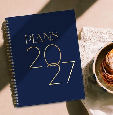 2027 Blue Sky Jessie James Decker 8.5" x 11" Calendar Year Weekly & Monthly Standard Planner Cover, Blue/Gold (164178)