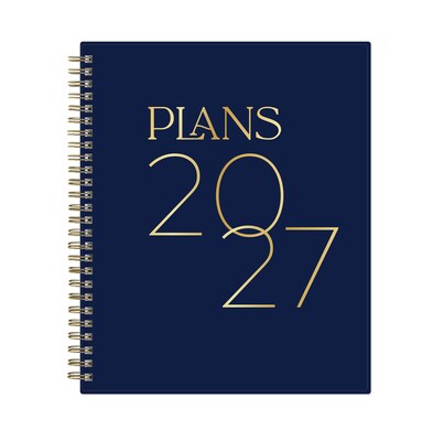 2027 Blue Sky Jessie James Decker 7 x 9 Calendar Year Weekly & Monthly Standard Planner Cover, Blue/Gold (164179)