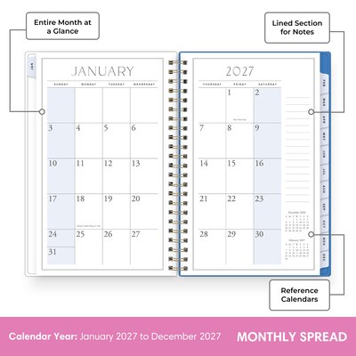 2027 Blue Sky Jessie James Decker 5" x 8" Calendar Year Weekly & Monthly Standard Planner Cover, Cowgirl Toile (162632)