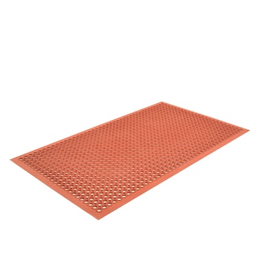 NoTrax Competitor Anti Fatigue Commercial Drainage Floor Mat, 3 x 3, Red (T30S0033RD)
