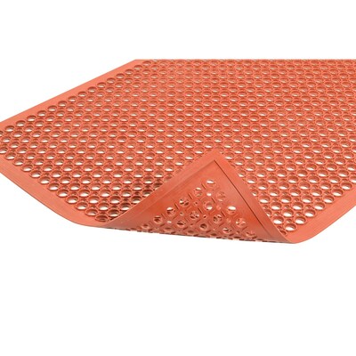 NoTrax Competitor Anti Fatigue Commercial Drainage Floor Mat, 3 x 3, Red (T30S0033RD)