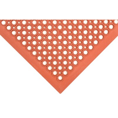 NoTrax Competitor Anti Fatigue Commercial Drainage Floor Mat, 3' x 3', Red (T30S0033RD)