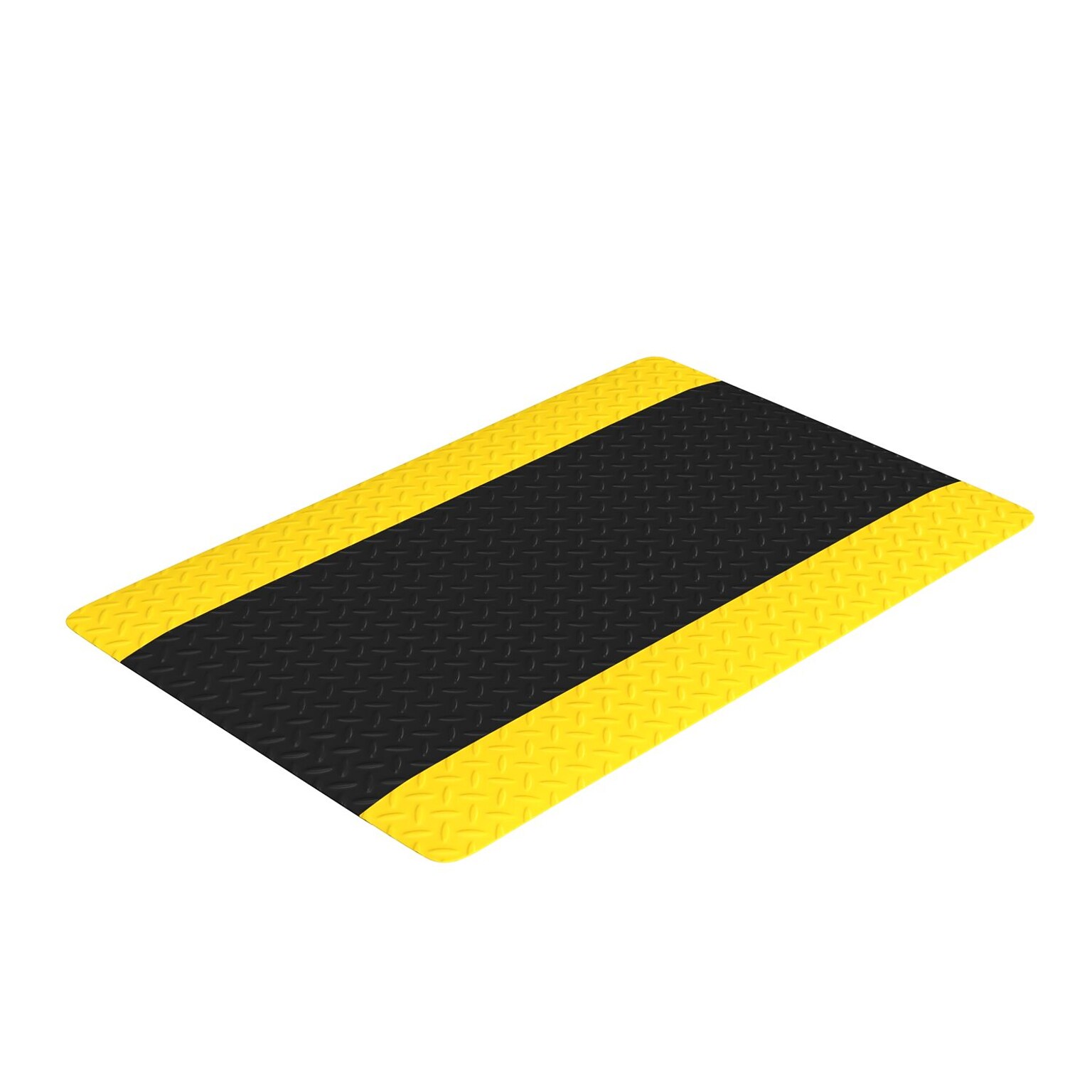 NoTrax Saddle Trax Anti-Fatigue Commercial Floor Mat, 3 x 5, Black/Yellow (979S0035YB)