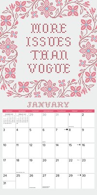 2027 Willow Creek Bitchin' Cross-Stitchin' 12" x 12" Monthly Wall Calendar, Assorted Colors (59227)