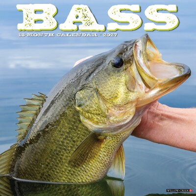 2027 Willow Creek Bass 12 x 12 Monthly Wall Calendar, Assorted Colors (59029)