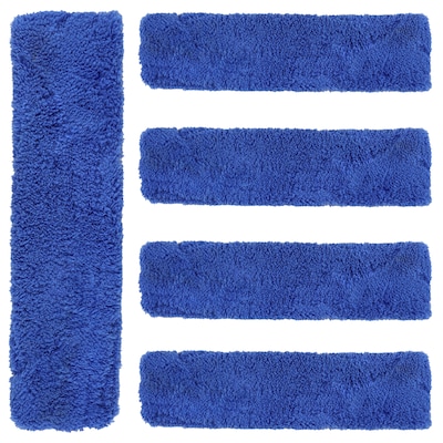 BISON LIFE 12 Window Microfiber Squeegee Washer Sleeve, Blue, 5/Pack (BPES-MFWASL-5)