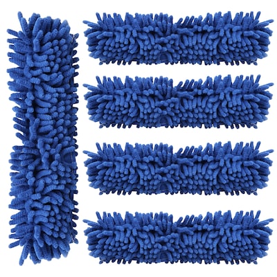 BISON LIFE 12 Window Chenille Squeegee Washer Sleeve, Blue, 5/Pack (BPES-WASL-5)