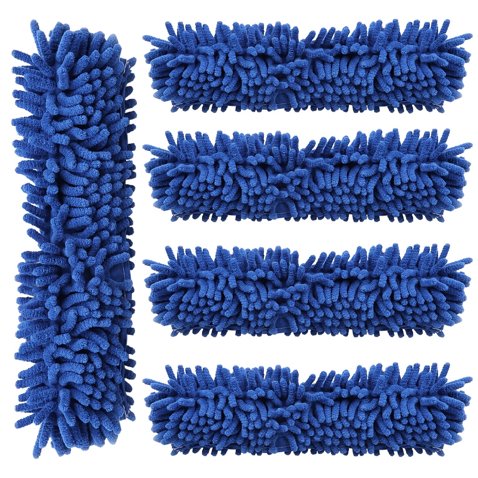 BISON LIFE 12 Window Chenille Squeegee Washer Sleeve, Blue, 5/Pack (BPES-WASL-5)
