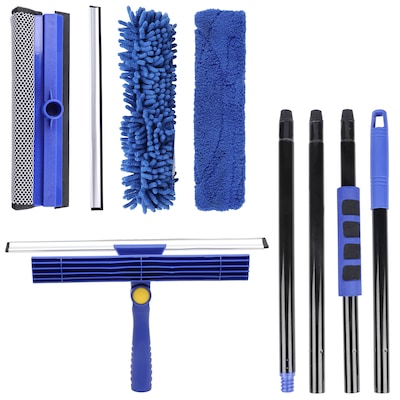 BISON LIFE 3-in-1 Auto & Window Squeegee Cleaning Kit, Blue (BPES-EXHSQ-SET-5-1)