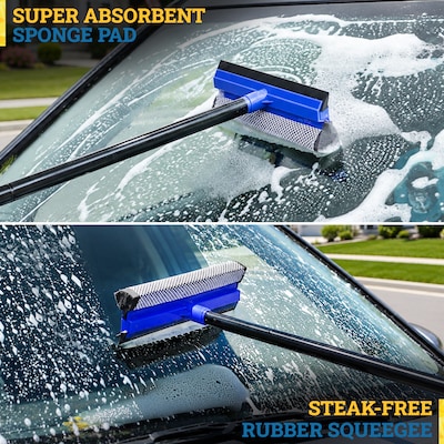 BISON LIFE 3-in-1 Auto & Window Squeegee Cleaning Kit, Blue (BPES-EXHSQ-SET-5-1)