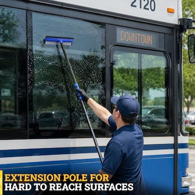 BISON LIFE 3-in-1 Auto & Window Squeegee Cleaning Kit, Blue (BPES-EXHSQ-SET-5-1)