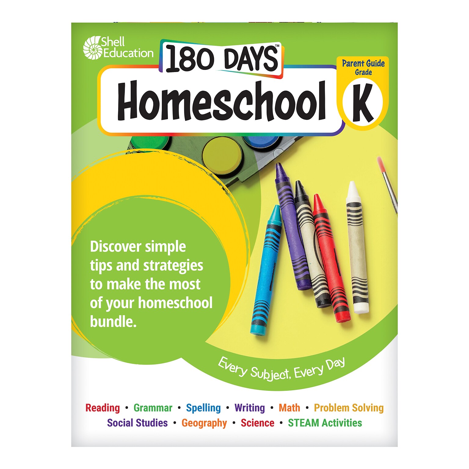 Shell Education 180 Days: Homeschool Kindergarten Workbook, 15 Books/Set (SEP163416)