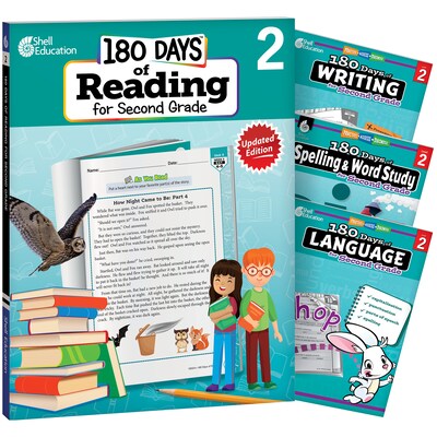 Shell Education 180 Days Phonics Grade 2 Workbook, 4 Books/Pack (SEP161888)