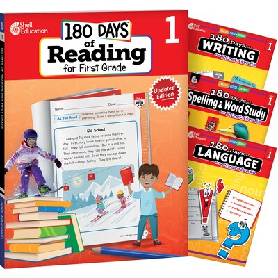 Shell Education 180 Days Phonics Grade 1 Workbook, 4 Books/Pack (SEP161887)