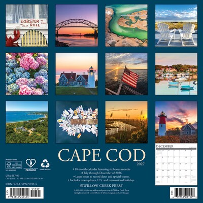 2027 Willow Creek Cape Cod 12 x 12 Monthly Wall Calendar (59494)
