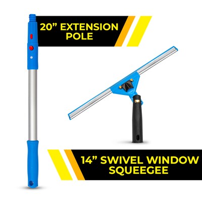 Gritt Commercial 14" Swival Window Cleaning Squeegee Kit (GRI131)