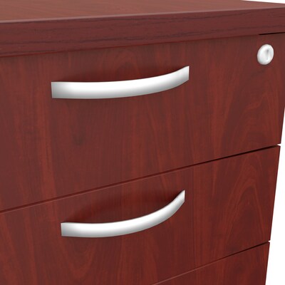 Regency Instant Office 3-Drawer Mobile File Cabinet, Letter/Legal Size, Lockable, 23.27"H x 16"W x 20"D, Cherry (MPD116CH)